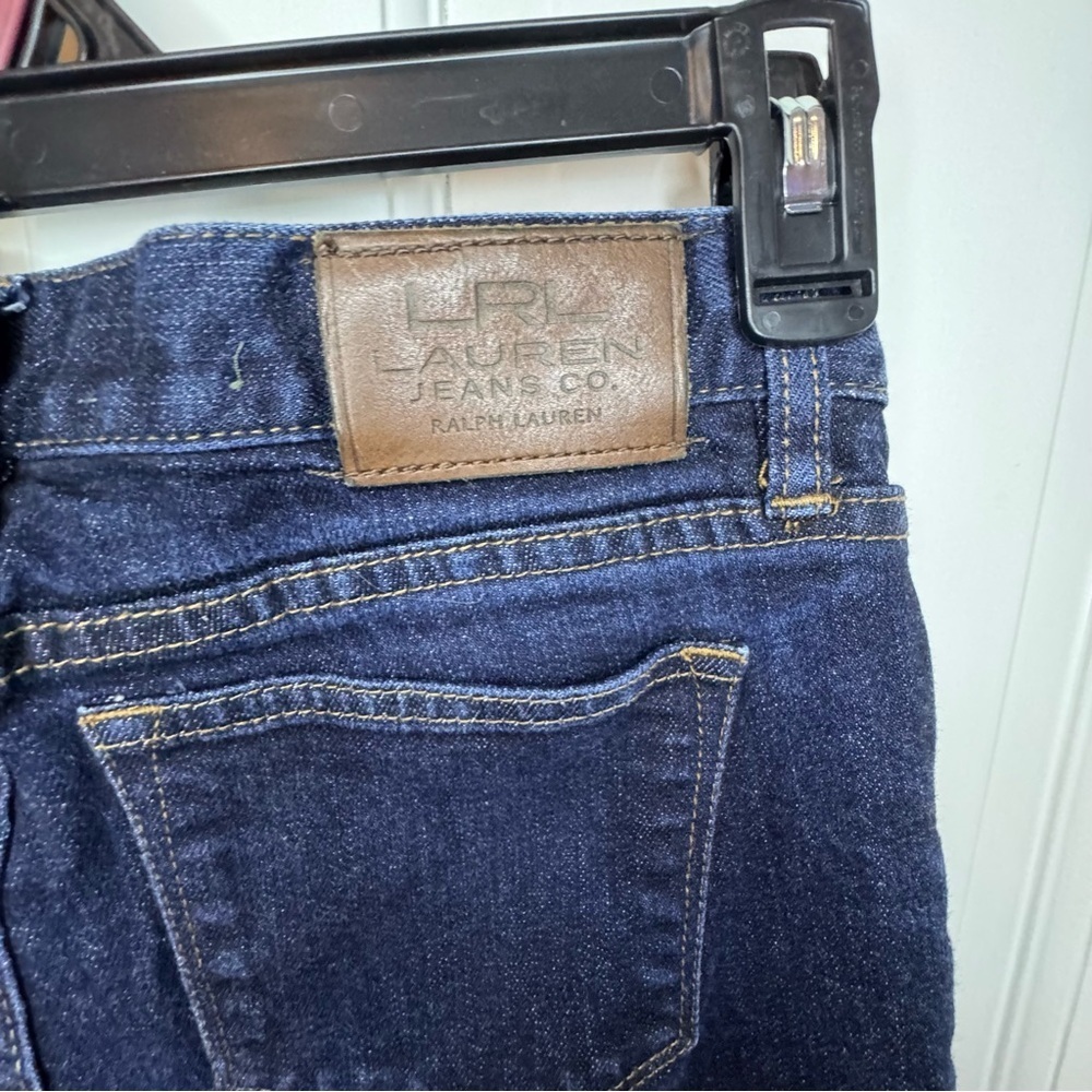 LRL Lauren Jean Co Ralph Lauren Dark Blue Boot Cut Petite Size 2 Jeans - Picture 3 of 9